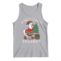 Funny Goose Christmas Tank Top Is This Jolly Enough Cute Xmas Duck - Wonder Print Shop