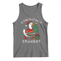 Funny Goose Christmas Tank Top Is This Jolly Enough Cute Xmas Duck - Wonder Print Shop