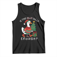 Funny Goose Christmas Tank Top Is This Jolly Enough Cute Xmas Duck - Wonder Print Shop