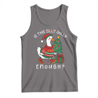 Funny Goose Christmas Tank Top Is This Jolly Enough Cute Xmas Duck - Wonder Print Shop