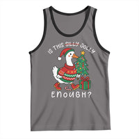 Funny Goose Christmas Tank Top Is This Jolly Enough Cute Xmas Duck - Wonder Print Shop