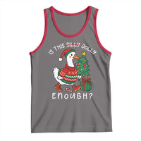 Funny Goose Christmas Tank Top Is This Jolly Enough Cute Xmas Duck - Wonder Print Shop