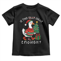 Funny Goose Christmas Toddler T Shirt Is This Jolly Enough Cute Xmas Duck - Wonder Print Shop