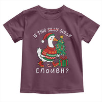 Funny Goose Christmas Toddler T Shirt Is This Jolly Enough Cute Xmas Duck - Wonder Print Shop