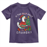 Funny Goose Christmas Toddler T Shirt Is This Jolly Enough Cute Xmas Duck - Wonder Print Shop