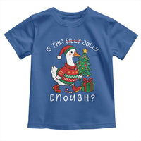 Funny Goose Christmas Toddler T Shirt Is This Jolly Enough Cute Xmas Duck - Wonder Print Shop