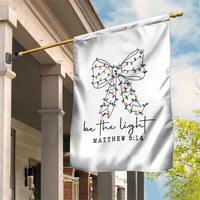 Be The Light Christmas Coquette Bow Garden Flag Christian Religious Bible Verse - Wonder Print Shop