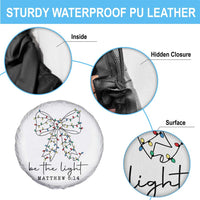 Be The Light Christmas Coquette Bow Spare Tire Cover Christian Religious Bible Verse - Wonder Print Shop