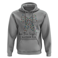 Be The Light Christmas Coquette Bow Hoodie Christian Religious Bible Verse - Wonder Print Shop