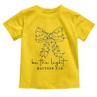 Be The Light Christmas Coquette Bow Toddler T Shirt Christian Religious Bible Verse - Wonder Print Shop