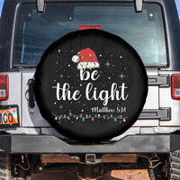 Be The Light Christmas Spare Tire Cover Christian Religious Bible Verse Santa Hat Pajama - undefined