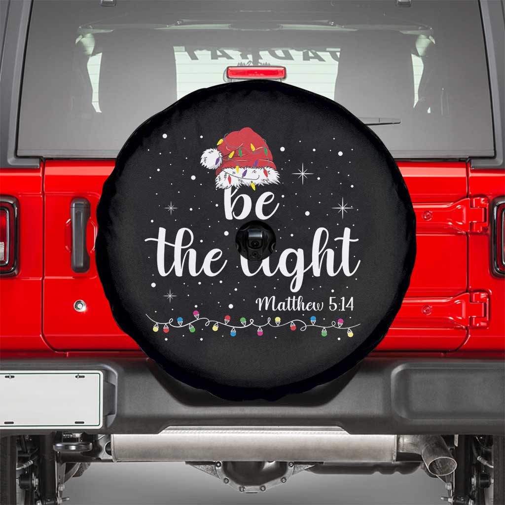 Be The Light Christmas Spare Tire Cover Christian Religious Bible Verse Santa Hat Pajama - undefined
