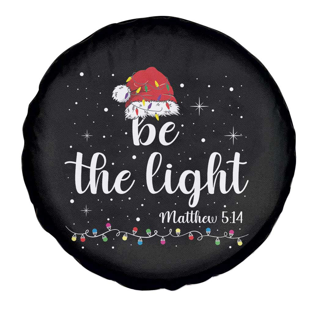 Be The Light Christmas Spare Tire Cover Christian Religious Bible Verse Santa Hat Pajama - undefined