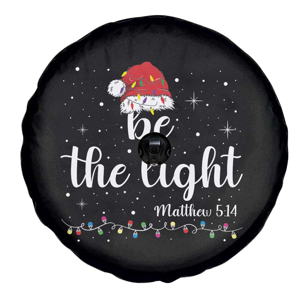 Be The Light Christmas Spare Tire Cover Christian Religious Bible Verse Santa Hat Pajama - undefined