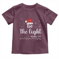 Be The Light Christmas Toddler T Shirt Christian Religious Bible Verse Santa Hat Pajama - Wonder Print Shop