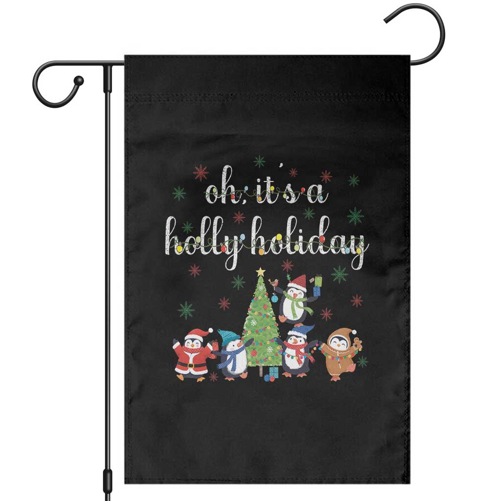 Penguins Christmas Garden Flag Oh Its A Jolly Holiday Xmas Light - Wonder Print Shop