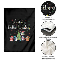 Penguins Christmas Garden Flag Oh Its A Jolly Holiday Xmas Light - Wonder Print Shop