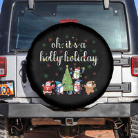 Penguins Christmas Spare Tire Cover Oh Its A Jolly Holiday Xmas Light - Wonder Print Shop