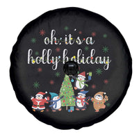 Penguins Christmas Spare Tire Cover Oh Its A Jolly Holiday Xmas Light - Wonder Print Shop