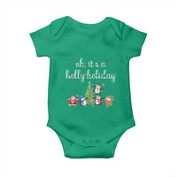 Penguins Christmas Baby Onesie Oh Its A Jolly Holiday Xmas Light - Wonder Print Shop