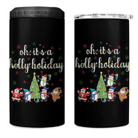 Penguins Christmas 4 in 1 Can Cooler Tumbler Oh Its A Jolly Holiday Xmas Light - Wonder Print Shop
