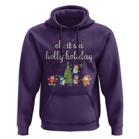 Penguins Christmas Hoodie Oh Its A Jolly Holiday Xmas Light - Wonder Print Shop