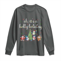 Penguins Christmas Long Sleeve Shirt Oh Its A Jolly Holiday Xmas Light - Wonder Print Shop