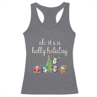 Penguins Christmas Racerback Tank Top Oh Its A Jolly Holiday Xmas Light - Wonder Print Shop