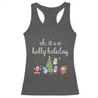 Penguins Christmas Racerback Tank Top Oh Its A Jolly Holiday Xmas Light - Wonder Print Shop
