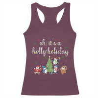 Penguins Christmas Racerback Tank Top Oh Its A Jolly Holiday Xmas Light - Wonder Print Shop