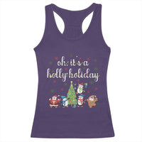 Penguins Christmas Racerback Tank Top Oh Its A Jolly Holiday Xmas Light - Wonder Print Shop
