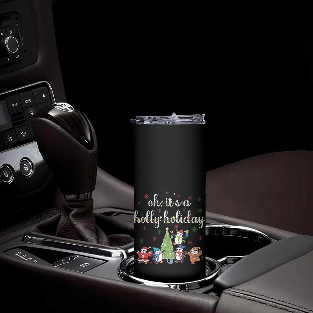 Penguins Christmas Skinny Tumbler Oh Its A Jolly Holiday Xmas Light - Wonder Print Shop