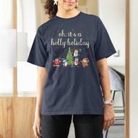 Penguins Christmas T Shirt For Women Oh Its A Jolly Holiday Xmas Light - Wonder Print Shop