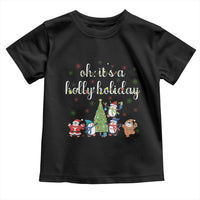 Penguins Christmas Toddler T Shirt Oh Its A Jolly Holiday Xmas Light - Wonder Print Shop