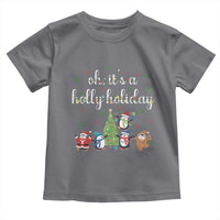 Penguins Christmas Toddler T Shirt Oh Its A Jolly Holiday Xmas Light - Wonder Print Shop