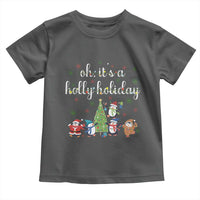 Penguins Christmas Toddler T Shirt Oh Its A Jolly Holiday Xmas Light - Wonder Print Shop