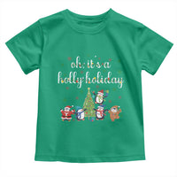 Penguins Christmas Toddler T Shirt Oh Its A Jolly Holiday Xmas Light - Wonder Print Shop