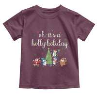 Penguins Christmas Toddler T Shirt Oh Its A Jolly Holiday Xmas Light - Wonder Print Shop