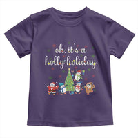 Penguins Christmas Toddler T Shirt Oh Its A Jolly Holiday Xmas Light - Wonder Print Shop
