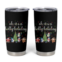 Penguins Christmas Tumbler Cup Oh Its A Jolly Holiday Xmas Light - Wonder Print Shop