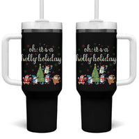 Penguins Christmas Tumbler With Handle Oh Its A Jolly Holiday Xmas Light - Wonder Print Shop