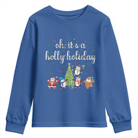 Penguins Christmas Youth Sweatshirt Oh Its A Jolly Holiday Xmas Light - Wonder Print Shop