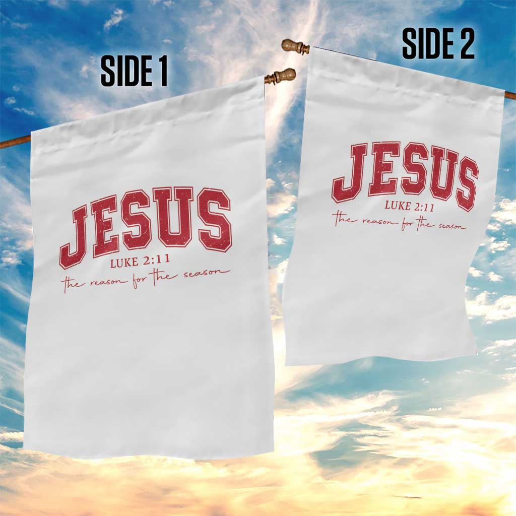 Jesus is the Reason Christmas Garden Flag Christian Varsity - Wonder Print Shop