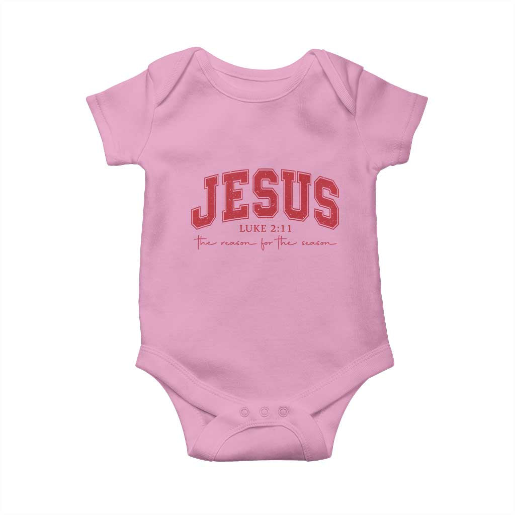 Jesus is the Reason Christmas Baby Onesie Christian Varsity - Wonder Print Shop