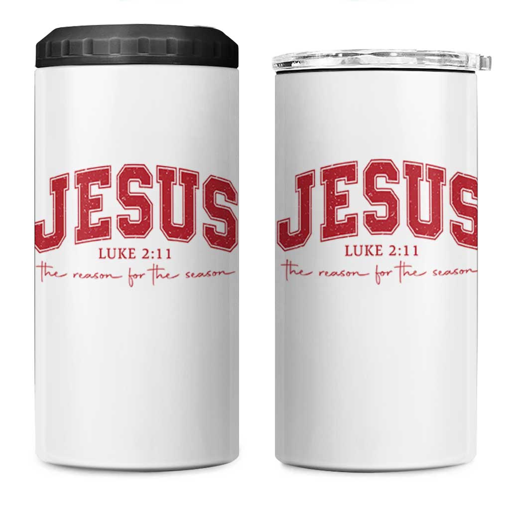 Jesus is the Reason Christmas 4 in 1 Can Cooler Tumbler Christian Varsity - Wonder Print Shop