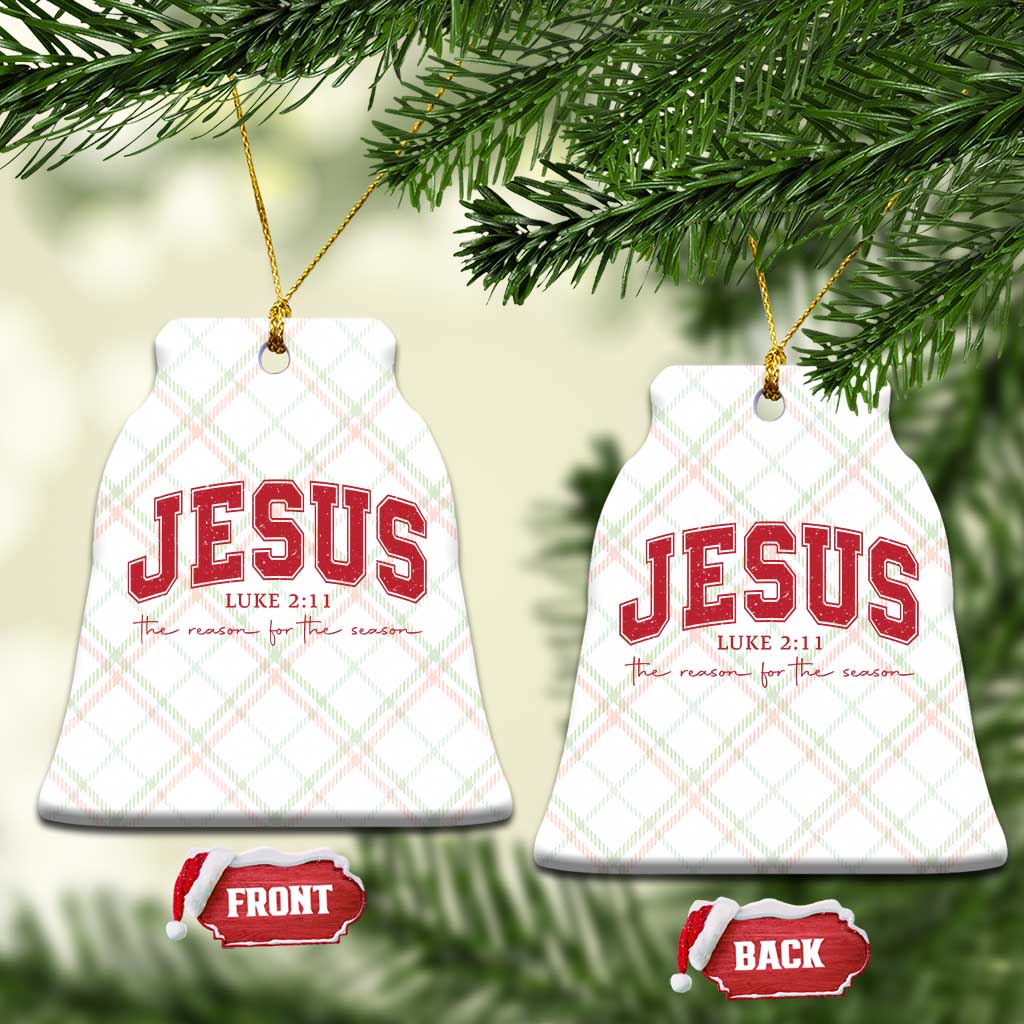 Jesus is the Reason Christmas Ceramic Ornament Christian Varsity - Wonder Print Shop