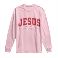 Jesus is the Reason Christmas Long Sleeve Shirt Christian Varsity - Wonder Print Shop