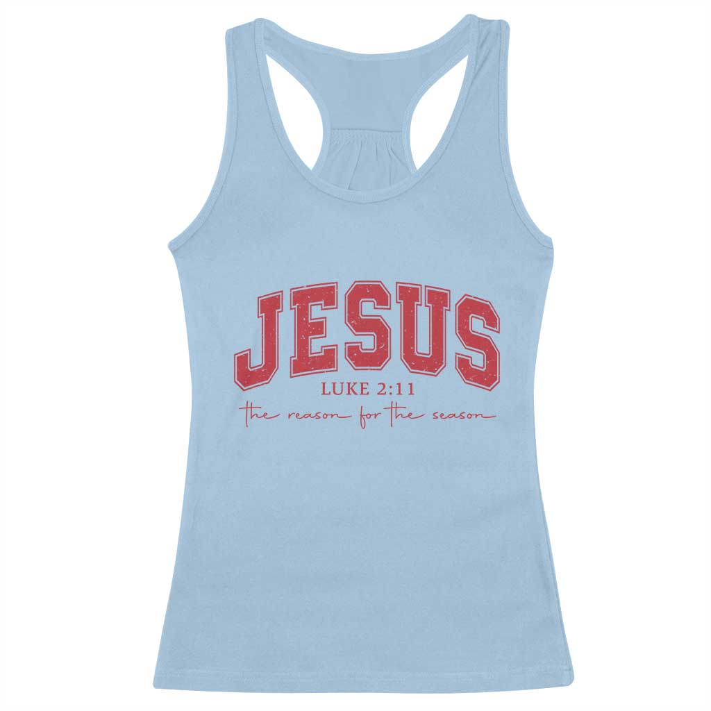 Jesus is the Reason Christmas Racerback Tank Top Christian Varsity - Wonder Print Shop
