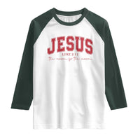 Jesus is the Reason Christmas Raglan Shirt Christian Varsity - Wonder Print Shop
