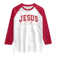 Jesus is the Reason Christmas Raglan Shirt Christian Varsity - Wonder Print Shop